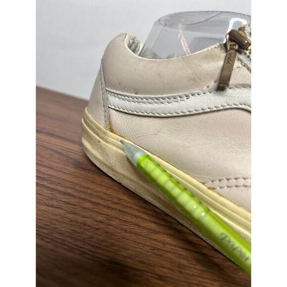 Vans Old Skool Pink Leather Zipper Office Sneakers Women's 10/Men's 8.5 Barbie - Picture 6 of 10